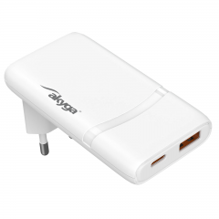 Încărcător AK-CH-31 USB-A + USB-C PD 5-20V / max. 3.25A 65W Quick Charge 4+ GaN