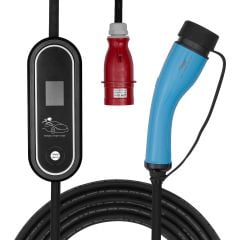 Кабел за електрически автомобили AK-EC-22 CEE 5pin / Type2 LCD 3-faze 32A 22kW 5m
