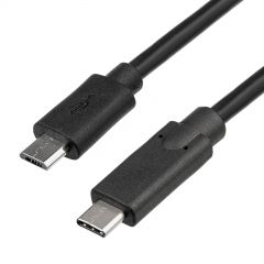 Cablu microUSB / USB type C 1.0m AK-USB-16