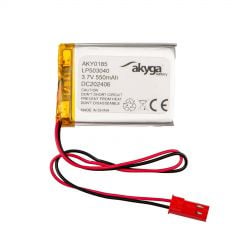 Baterie Li-Po LP503040 Akyga AKY0185 3.7V / 550mAh PCM JST 2-Pin Conector 150mm