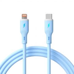 Cablu USB type C / Lightning 1m AK-USB-72 30W Silicon Albastru