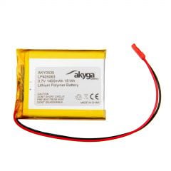Baterie Li-Po LP405063 Akyga AKY0535 3.7V / 1400mAh PCM JST 2-Pin Conector 150mm