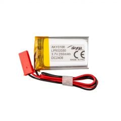 Baterie Li-Po LP502030 Akyga AKY0106 3.7V / 250mAh PCM JST Conector cu 2 pini 150mm