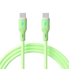 Cablu USB type C / USB type C 1m AK-USB-69 60W Silicon Verde