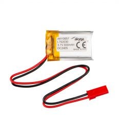 Baterie Li-Po LP752030 Akyga AKY0657 3.7V / 300mAh PCM JST Conector cu 2 pini 150mm