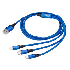 Cablu USB 3.0 A / USB Micro B / USB type C / Lightning 1.2m AK-USB-27
