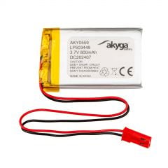 Baterie Li-Po LP503448 Akyga AKY0559 3.7V / 800mAh PCM JST 2-Pin Conector 150mm