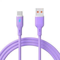 Cablu USB type C / USB A 1m AK-USB-65 Silicon Violet