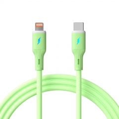 Cablu USB type C / Lightning 1m AK-USB-73 30W Silicon Verde