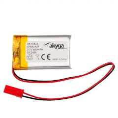 Baterie Li-Po LP542439 Akyga AKY0823 3.7V / 500mAh PCM JST Conector cu 2 pini 150mm