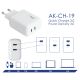additional_image Încărcător USB AK-CH-19 2x USB-C PD 5-12V / max. 3A 40W Quick Charge 3.0