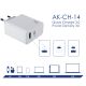 additional_image Încărcător AK-CH-14 USB-A + USB-C PD 5-20V / max. 3A 45W Quick Charge 3.0