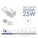 additional_image Încărcător AK-CH-22 USB-C PD 5-12V / max. 3A 25W Quick Charge 3.0 GaN